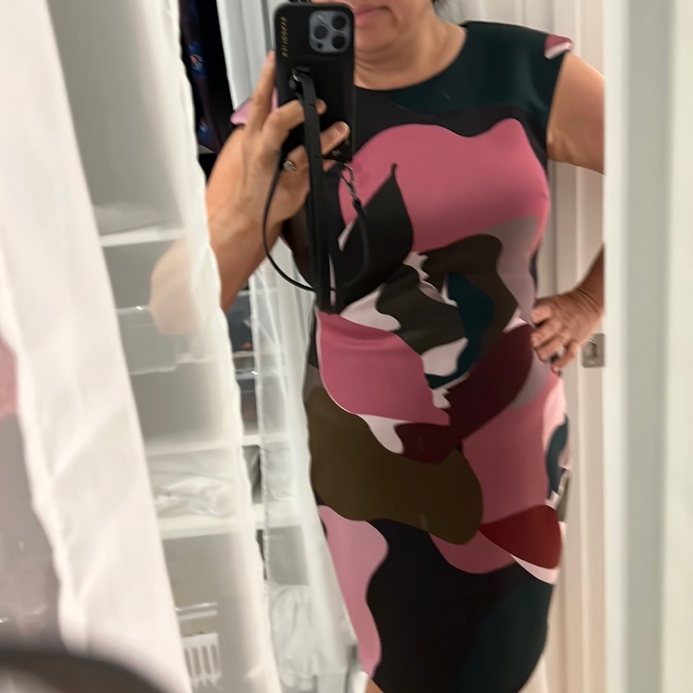 Ted Baker pink camo shift dress